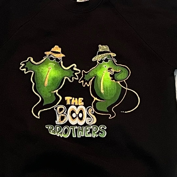Vintage 1980s Boos Brothers Ghosts Halloween 80s Pullover Sweatshirt - Picture 2 of 5